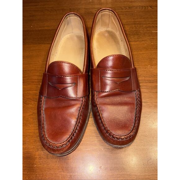 Allen Edmonds Cameron 42073 authentic burgundy leather penny loafers 9 C main image 6